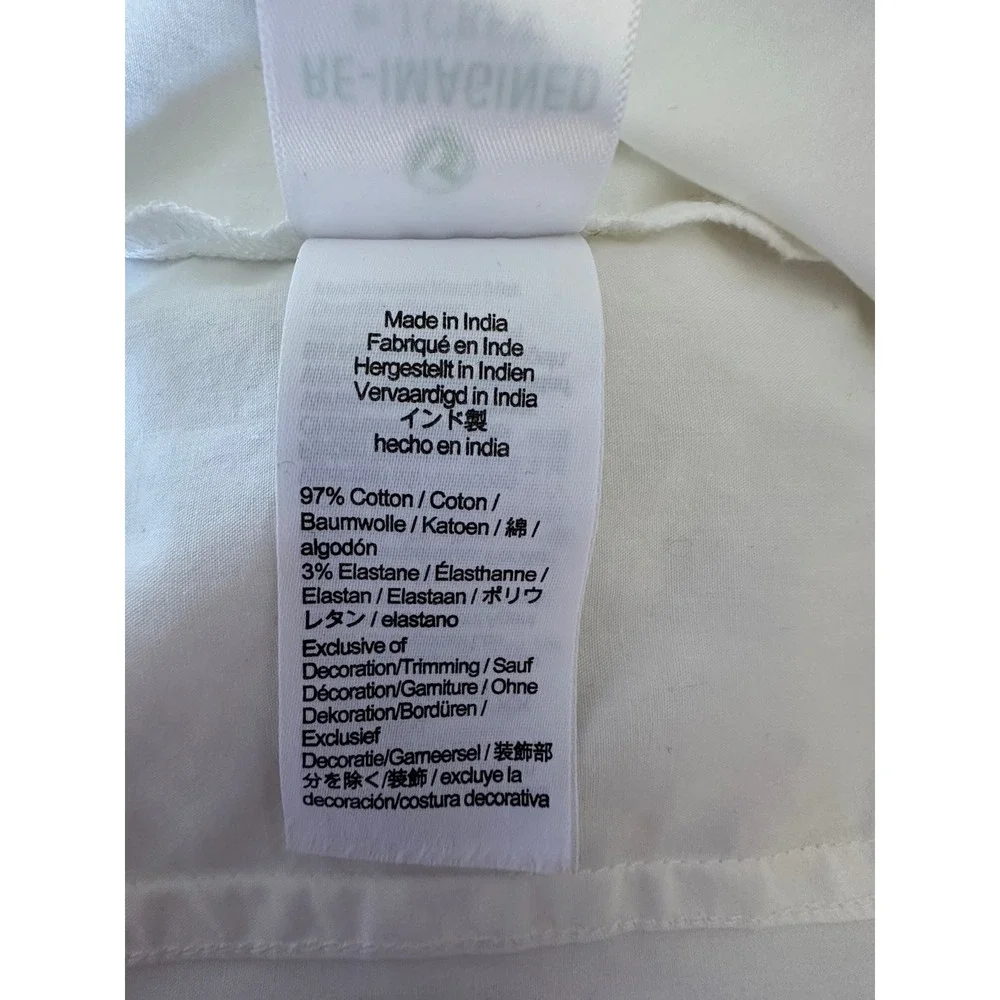J.Crew‎ Women Puff Sleeve Square Neck Top 6 NEW White Cotton Poplin Milkmaid